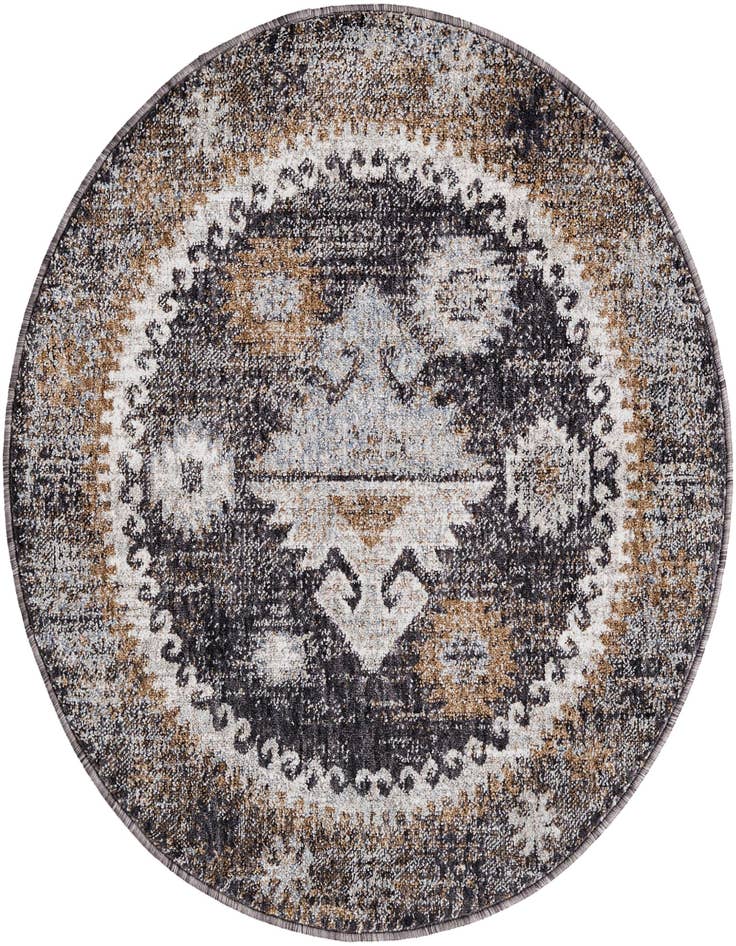 Detail image of 3' 3 x 3' 3 Eco Southwestern Round Rug