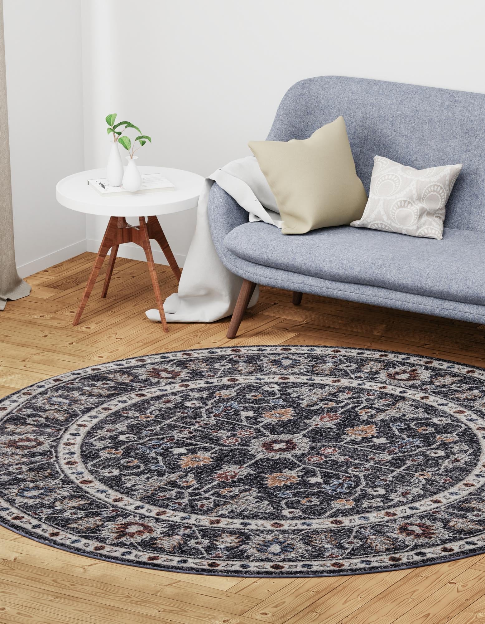 3' 3 x 3' 3 Eco Traditional Round Rug