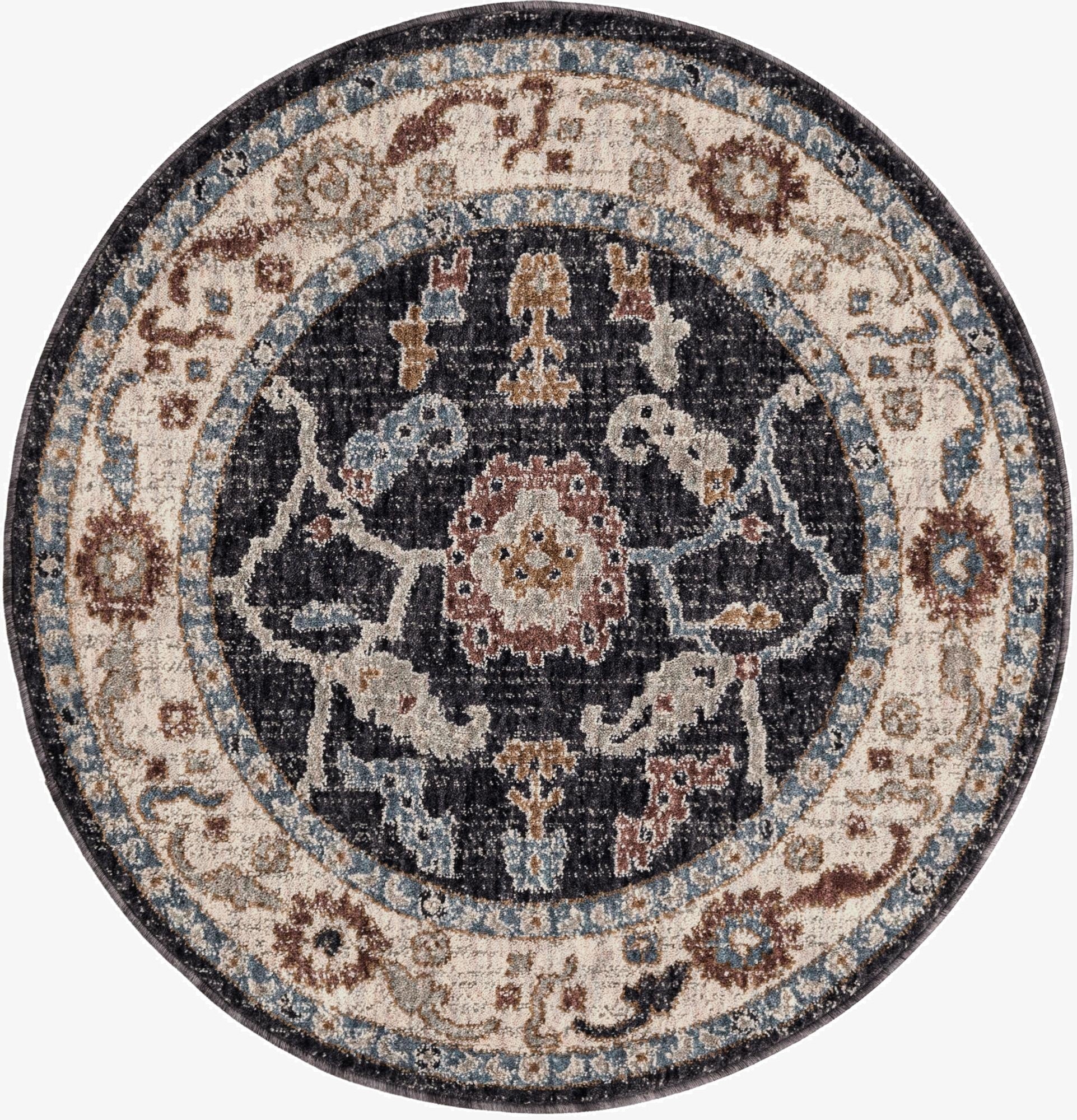 3' 3 x 3' 3 Eco Traditional Round Rug