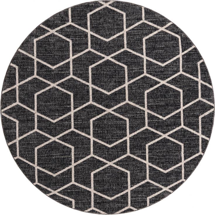 Detail image of 7' x 7' Eco Trellis Round Rug