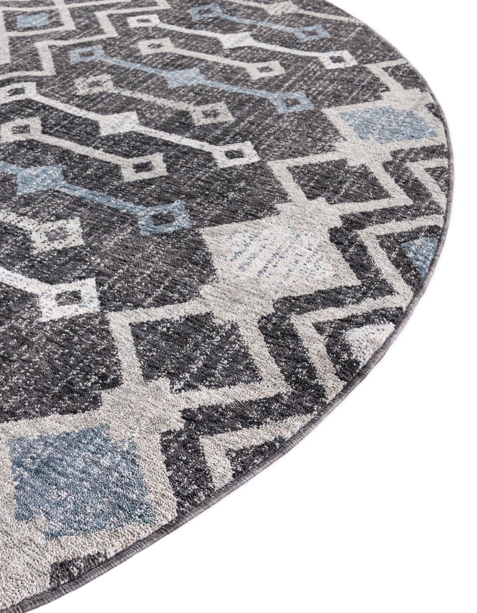 3' 3 x 3' 3 Eco Trellis Round Rug