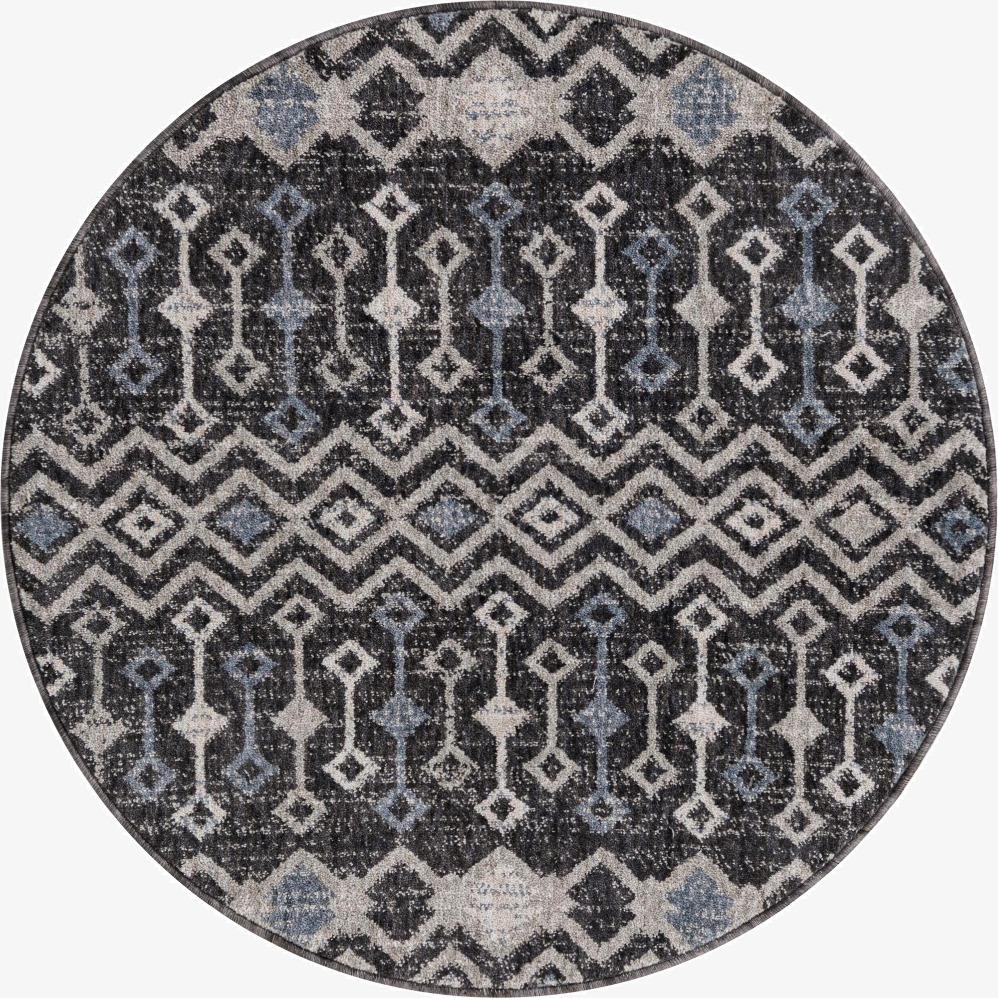 3' 3 x 3' 3 Eco Trellis Round Rug