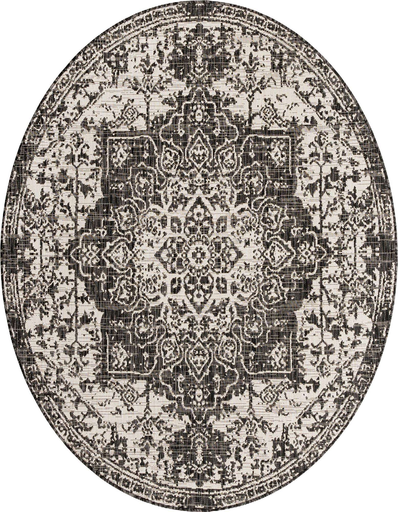 6' 7 x 6' 7 Easy-Clean Jill Zarin Dubai Indoor / Outdoor Round Rug