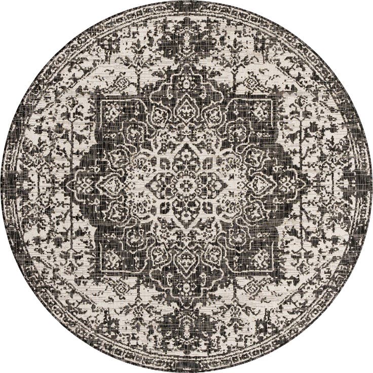 Detail image of 6' 7 x 6' 7 Easy-Clean Jill Zarin Dubai Indoor / Outdoor Round Rug