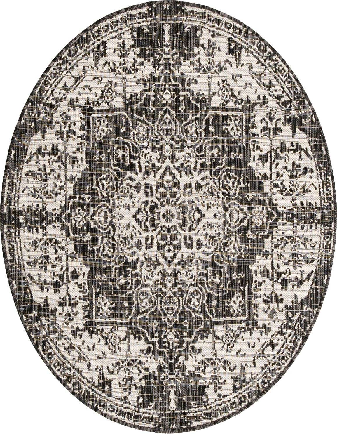 4' x 4' Easy-Clean Jill Zarin Dubai Indoor / Outdoor Round Rug