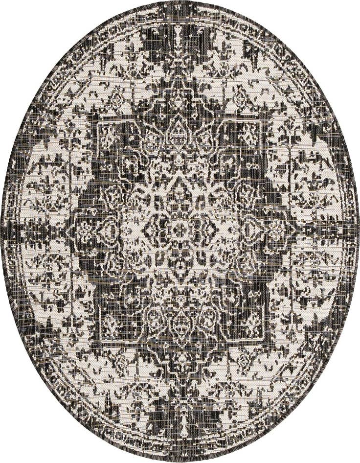 Detail image of 4' x 4' Easy-Clean Jill Zarin Dubai Indoor / Outdoor Round Rug