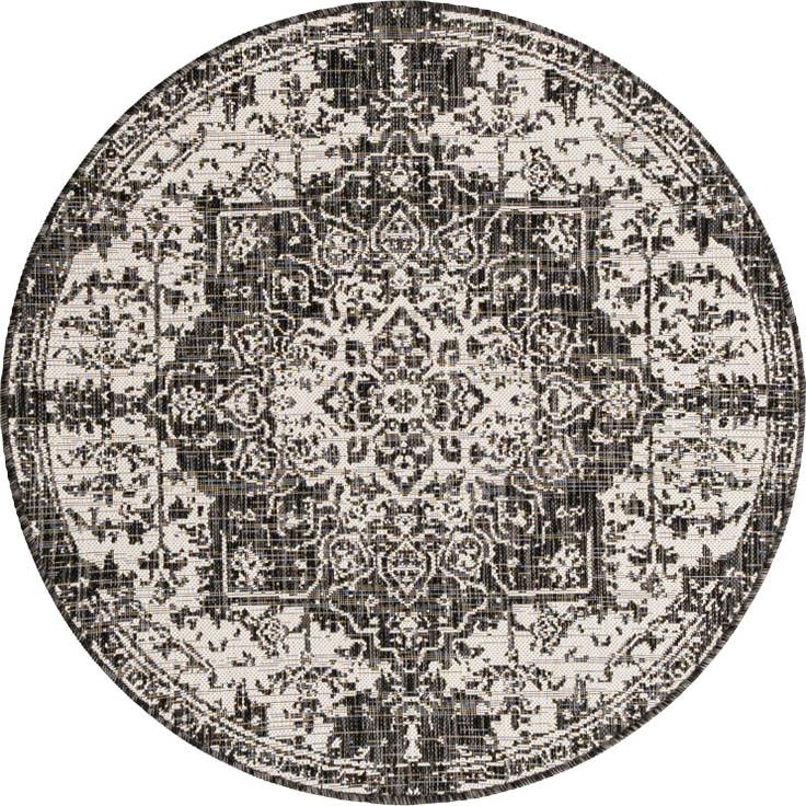 Detail image of 4' x 4' Easy-Clean Jill Zarin Dubai Indoor / Outdoor Round Rug