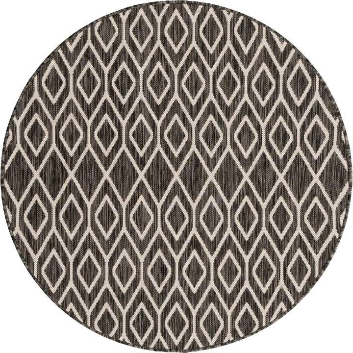4' x 4' Easy-Clean Jill Zarin Turks and Caicos Indoor / Outdoor Round Rug