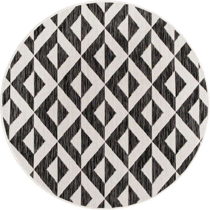 4' x 4' Easy-Clean Jill Zarin Napa Indoor / Outdoor Round Rug