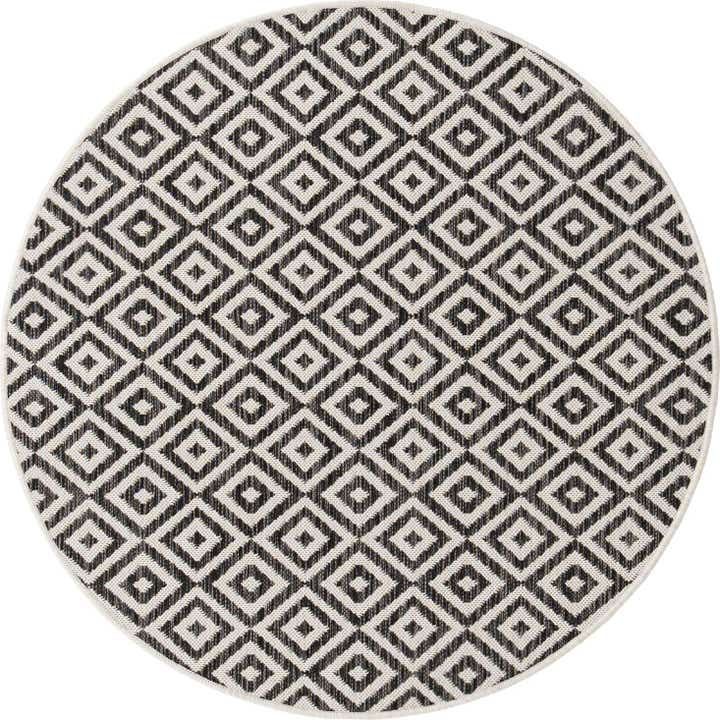 4' x 4' Easy-Clean Jill Zarin Costa Rica Indoor / Outdoor Round Rug