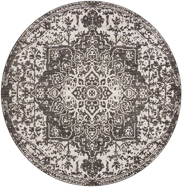 10' 8 x 10' 8 Easy-Clean Jill Zarin Dubai Indoor / Outdoor Round Rug