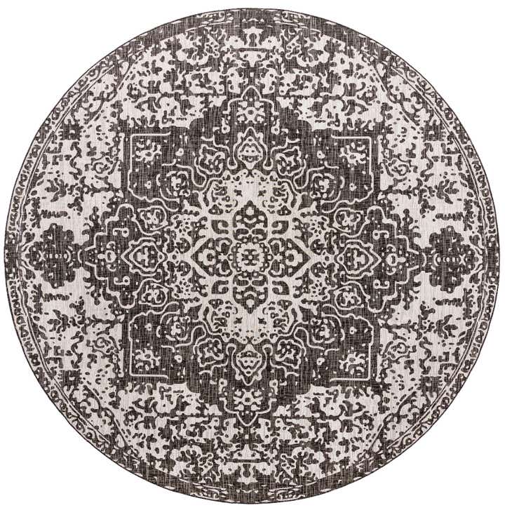 13' x 13' Easy-Clean Jill Zarin Dubai Indoor / Outdoor Round Rug