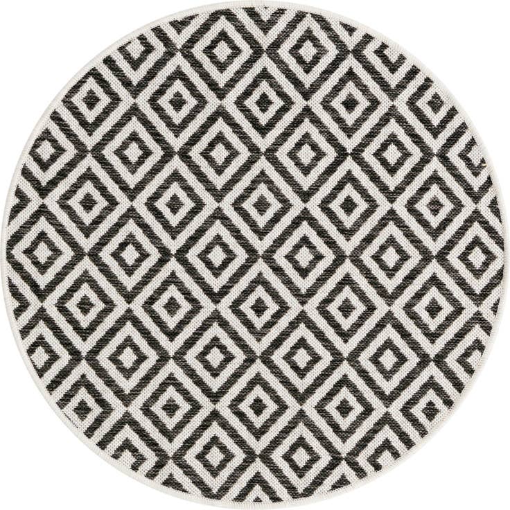 Detail image of 3' x 3' Easy-Clean Jill Zarin Costa Rica Indoor / Outdoor Round Rug