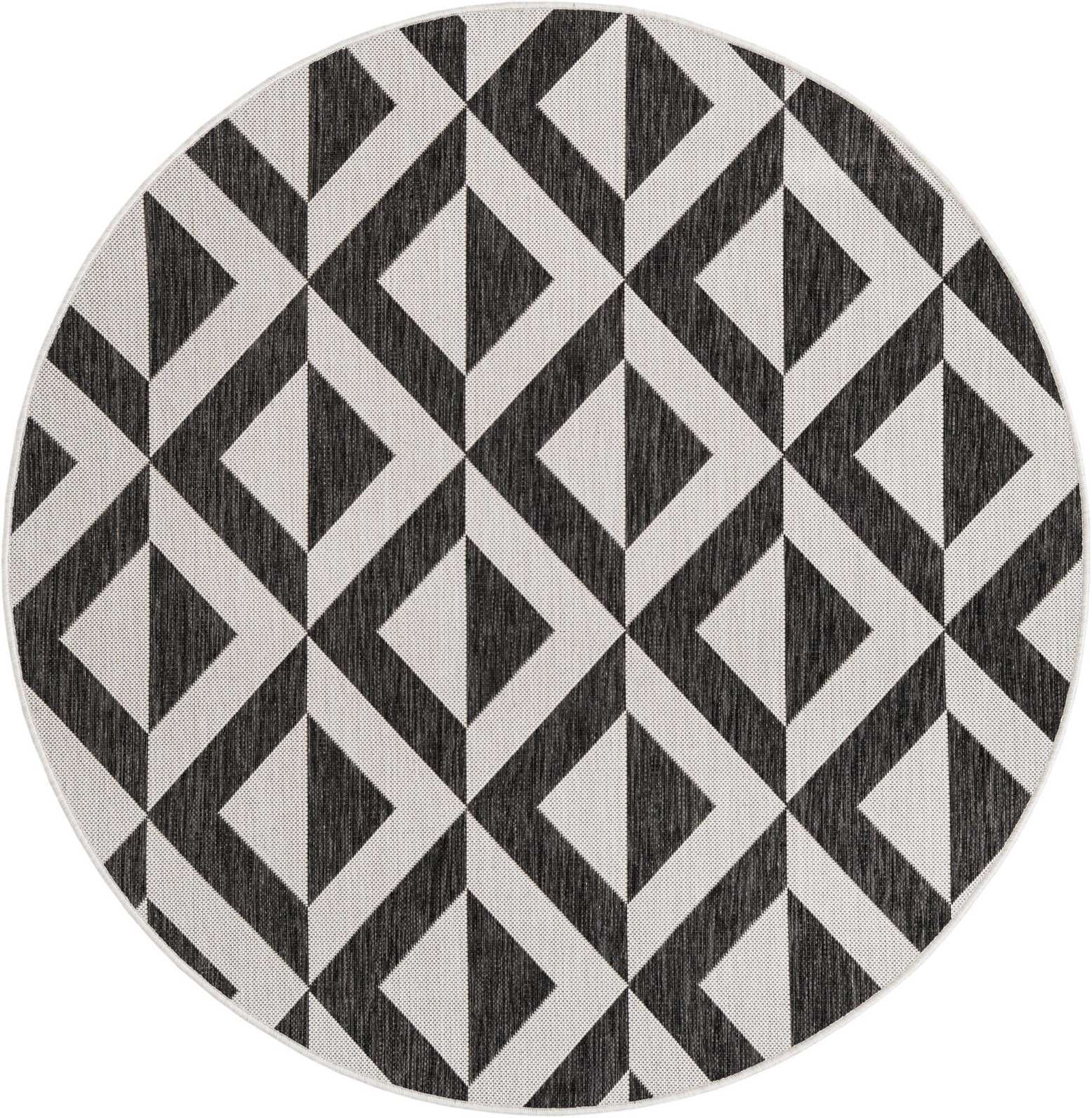 5' 3 x 5' 3 Easy-Clean Jill Zarin Napa Indoor / Outdoor Round Rug