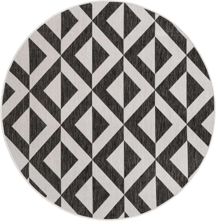 5' 3 x 5' 3 Easy-Clean Jill Zarin Napa Indoor / Outdoor Round Rug