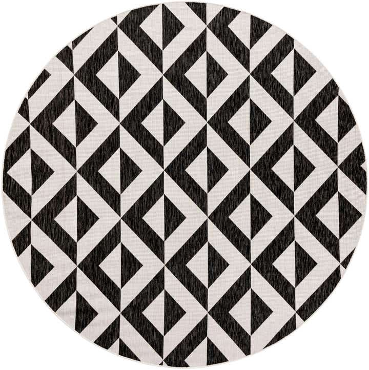 7' 10 x 7' 10 Easy-Clean Jill Zarin Napa Indoor / Outdoor Round Rug