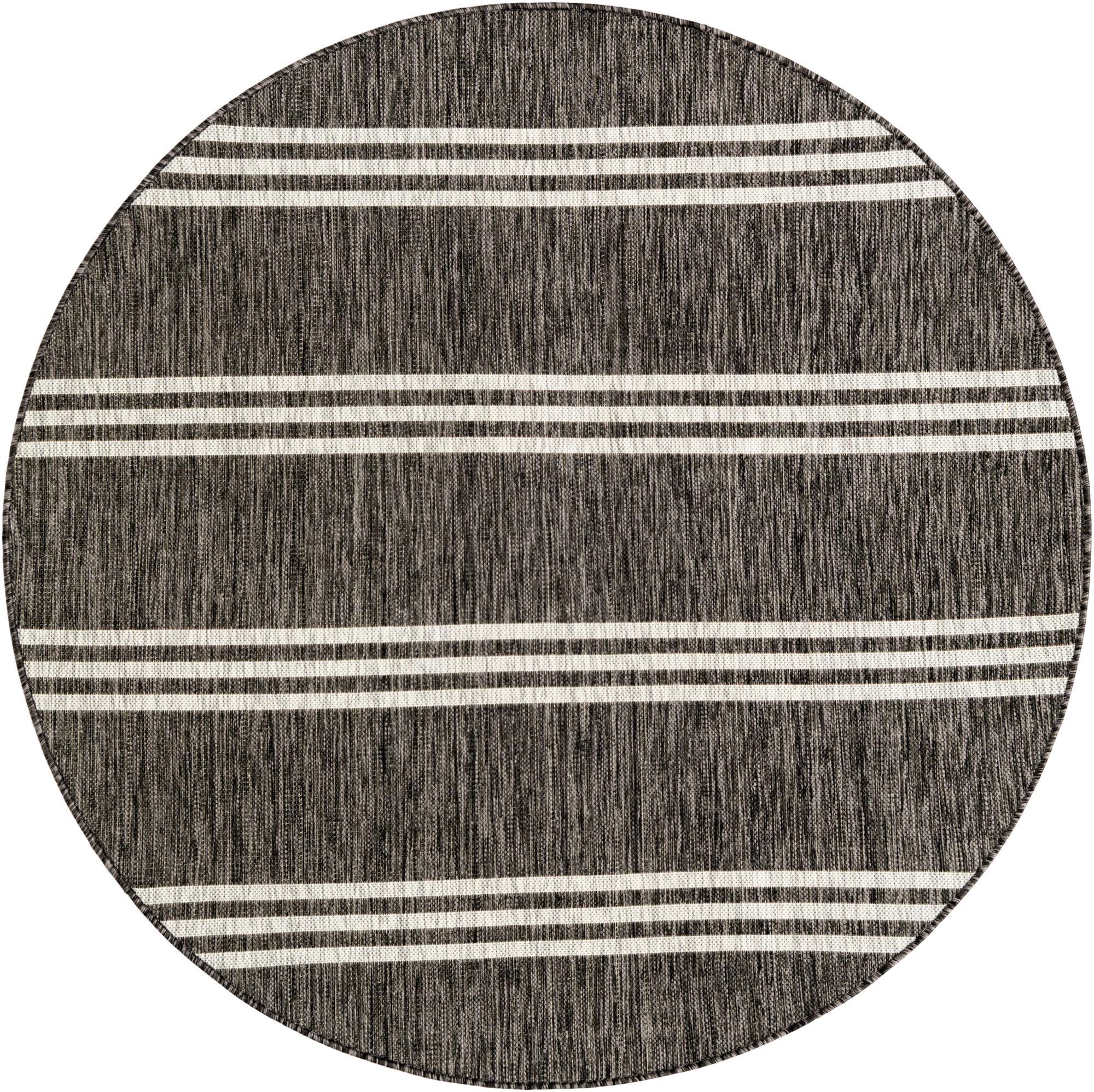 5' 3 x 5' 3 Easy-Clean Jill Zarin Anguilla Indoor / Outdoor Round Rug
