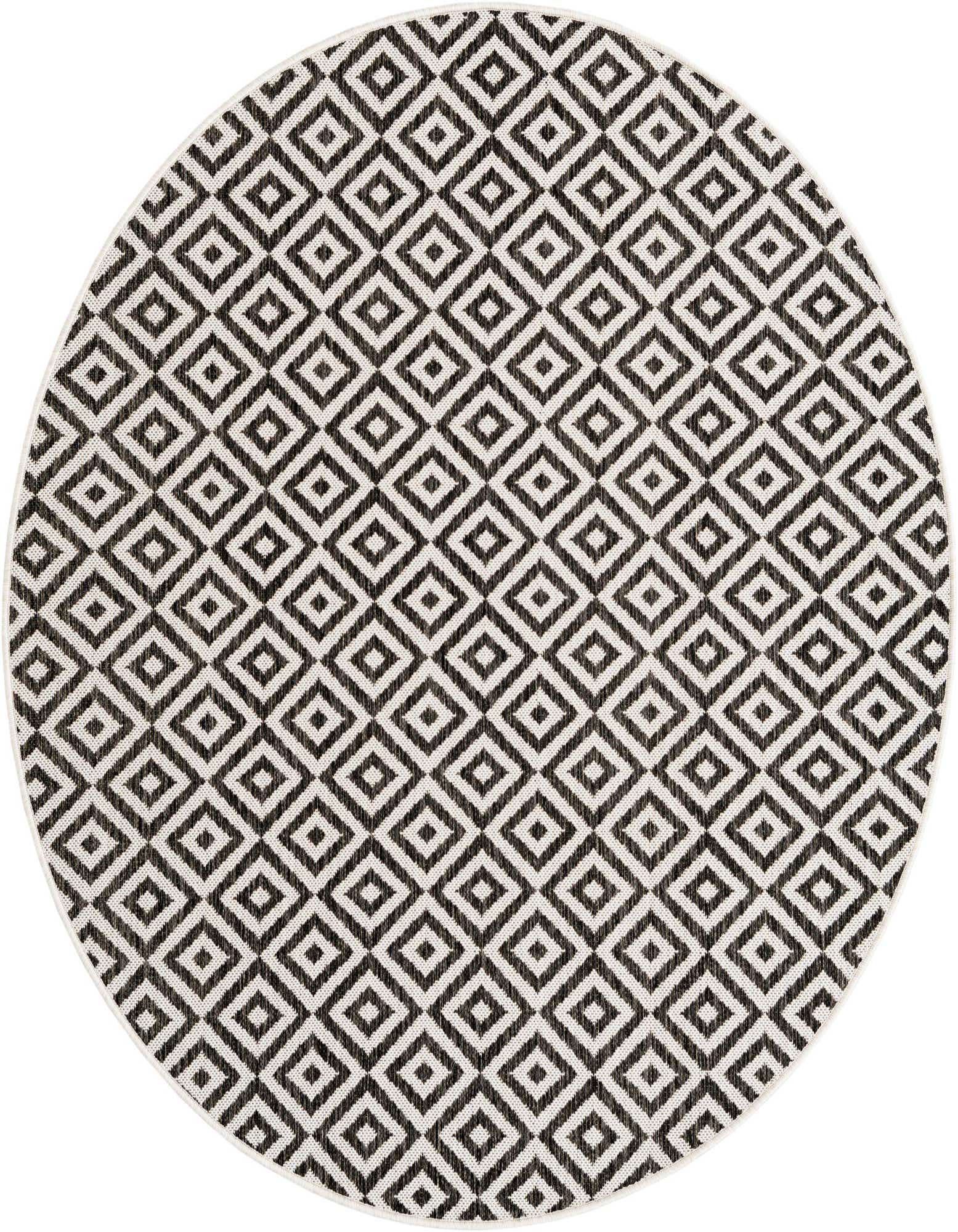 5' 3 x 5' 3 Easy-Clean Jill Zarin Costa Rica Indoor / Outdoor Round Rug
