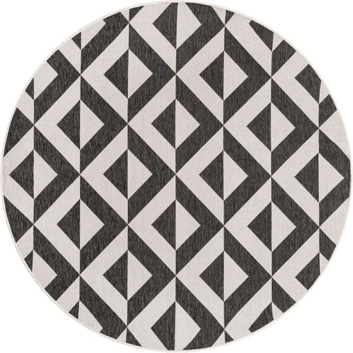 7' x 7' Easy-Clean Jill Zarin Indoor / Outdoor Round Rug