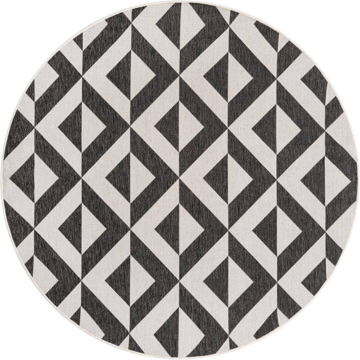 Detail image of 7' x 7' Easy-Clean Jill Zarin Indoor / Outdoor Round Rug