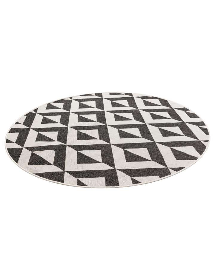 7' x 7' Easy-Clean Jill Zarin Indoor / Outdoor Round Rug