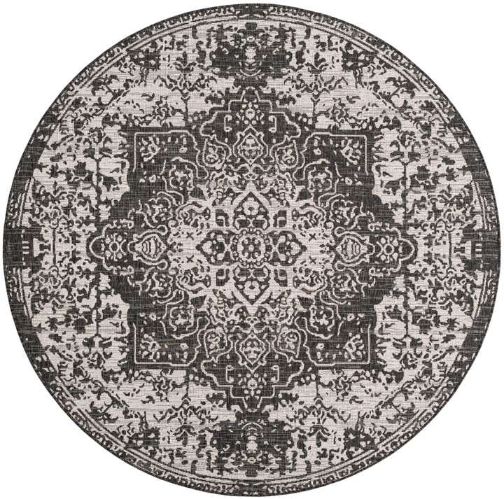 7' x 7' Easy-Clean Jill Zarin Indoor / Outdoor Round Rug