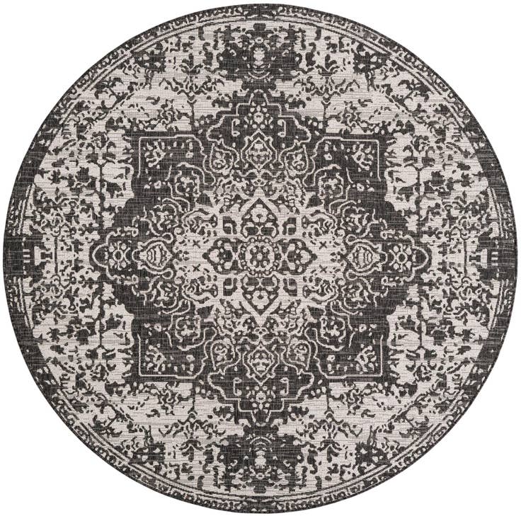 Detail image of 7' x 7' Easy-Clean Jill Zarin Indoor / Outdoor Round Rug
