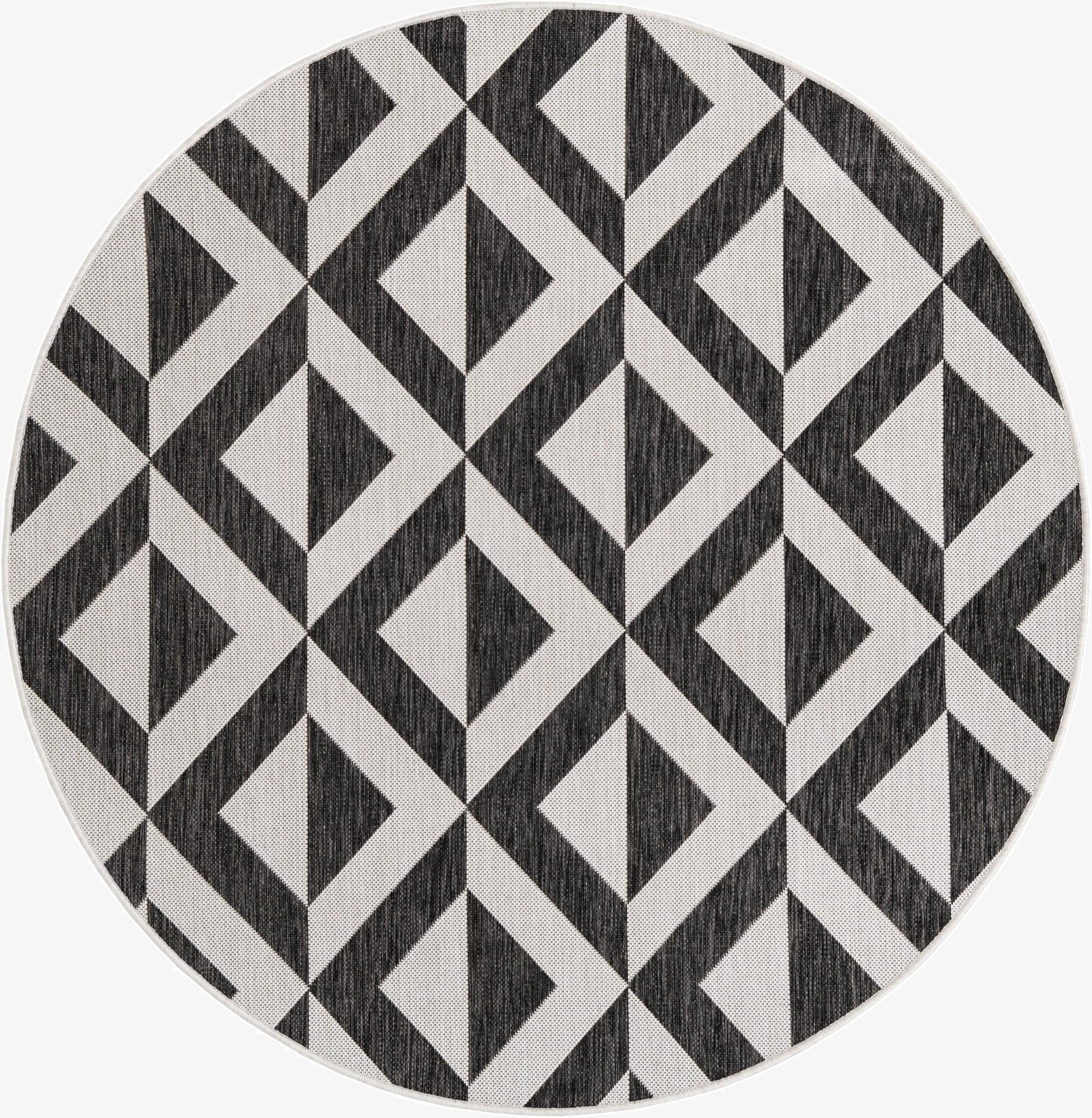 5' 3 x 5' 3  Washable Jill Zarin Napa Indoor / Outdoor Round Rug