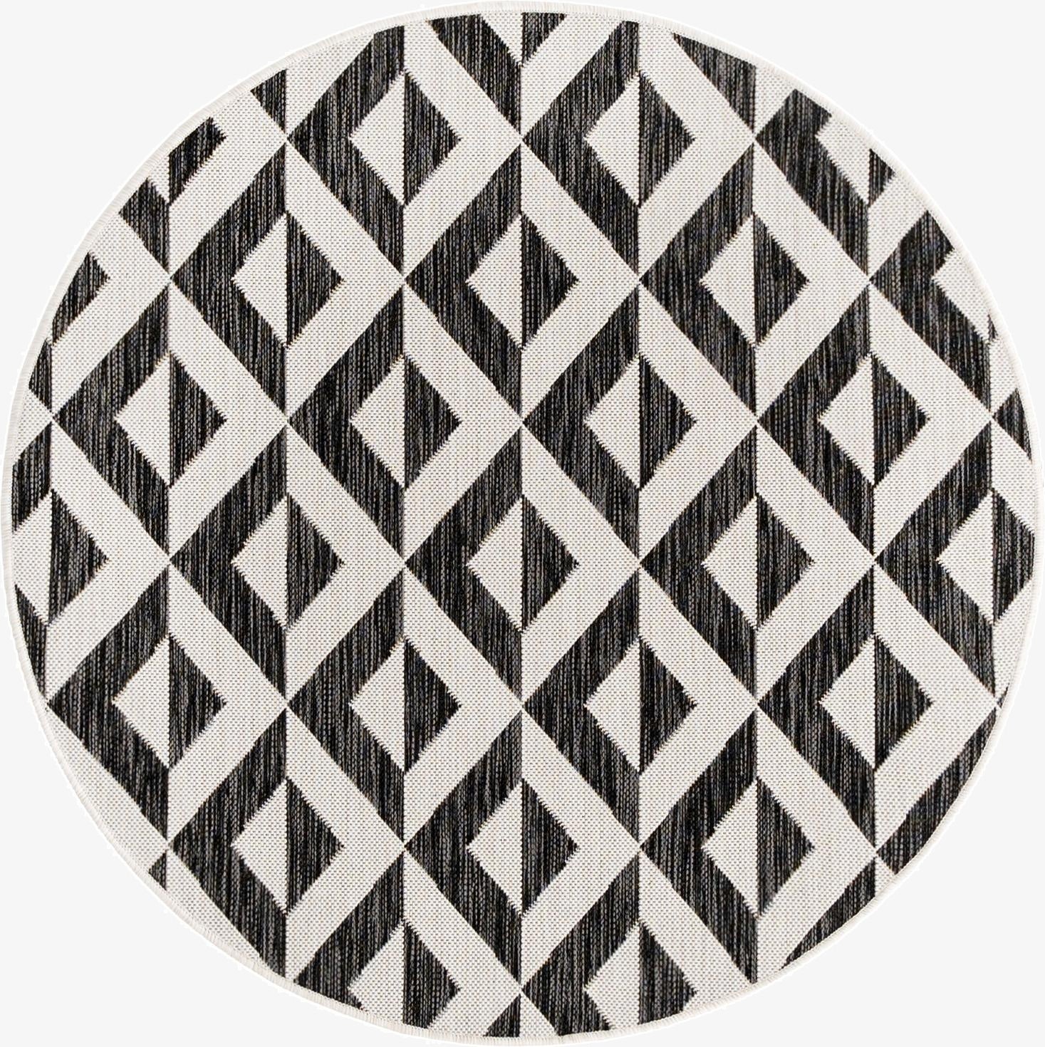 4' x 4'  Washable Jill Zarin Napa Indoor / Outdoor Round Rug