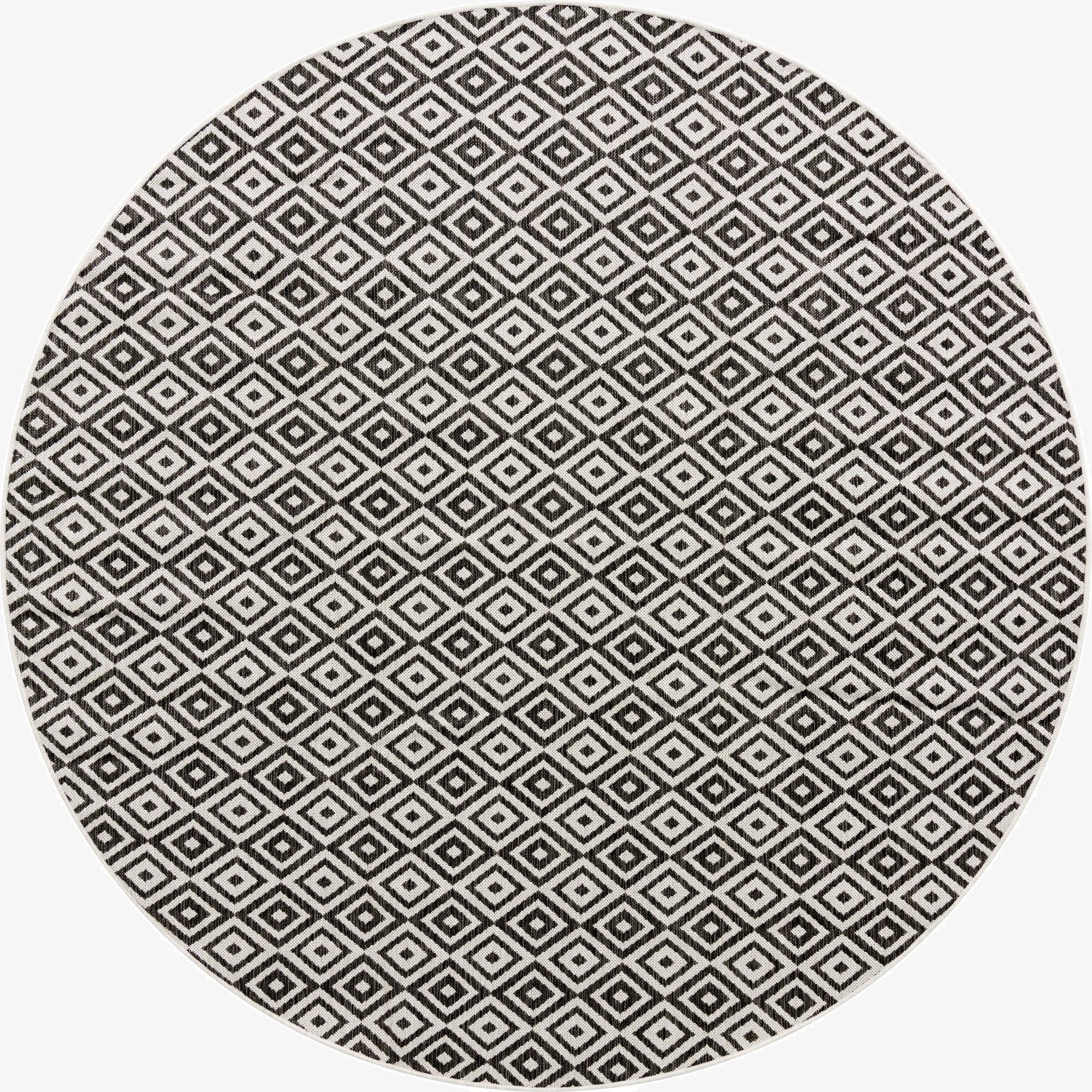 7' 10 x 7' 10  Washable Jill Zarin Costa Rica Indoor / Outdoor Round Rug