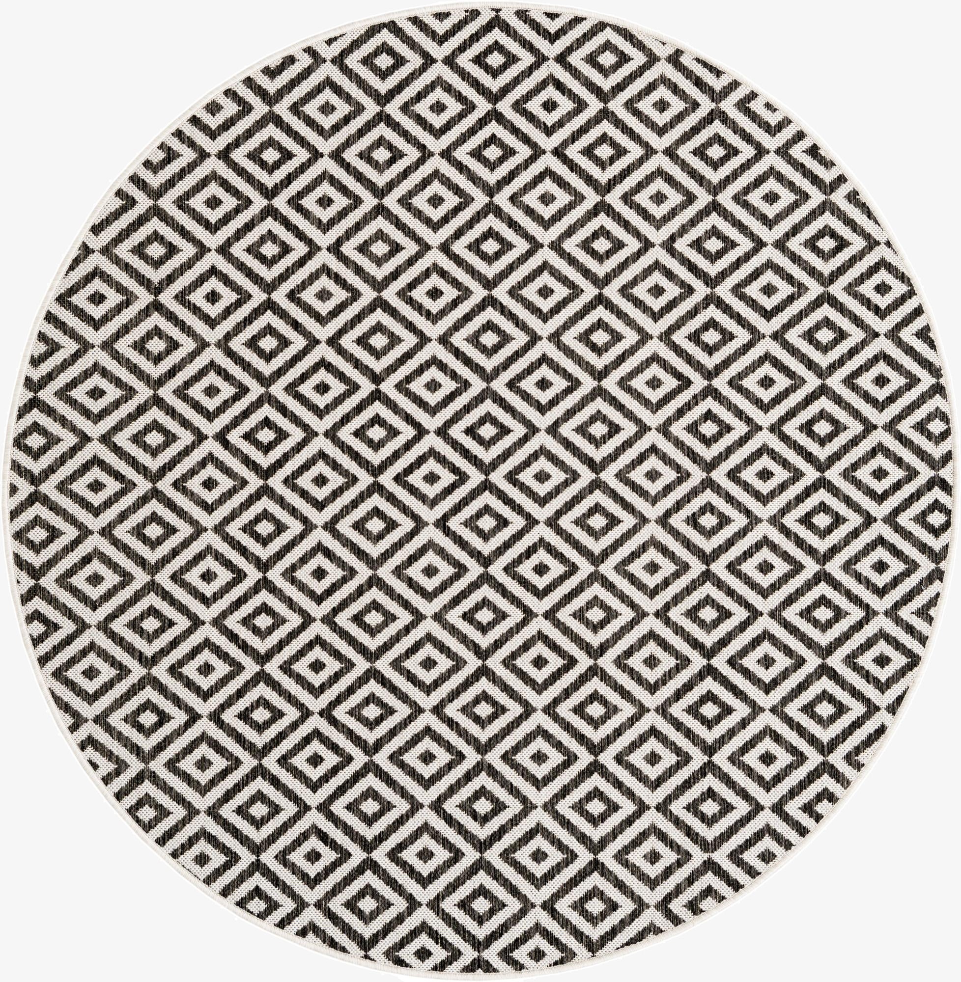 5' 3 x 5' 3  Washable Jill Zarin Costa Rica Indoor / Outdoor Round Rug