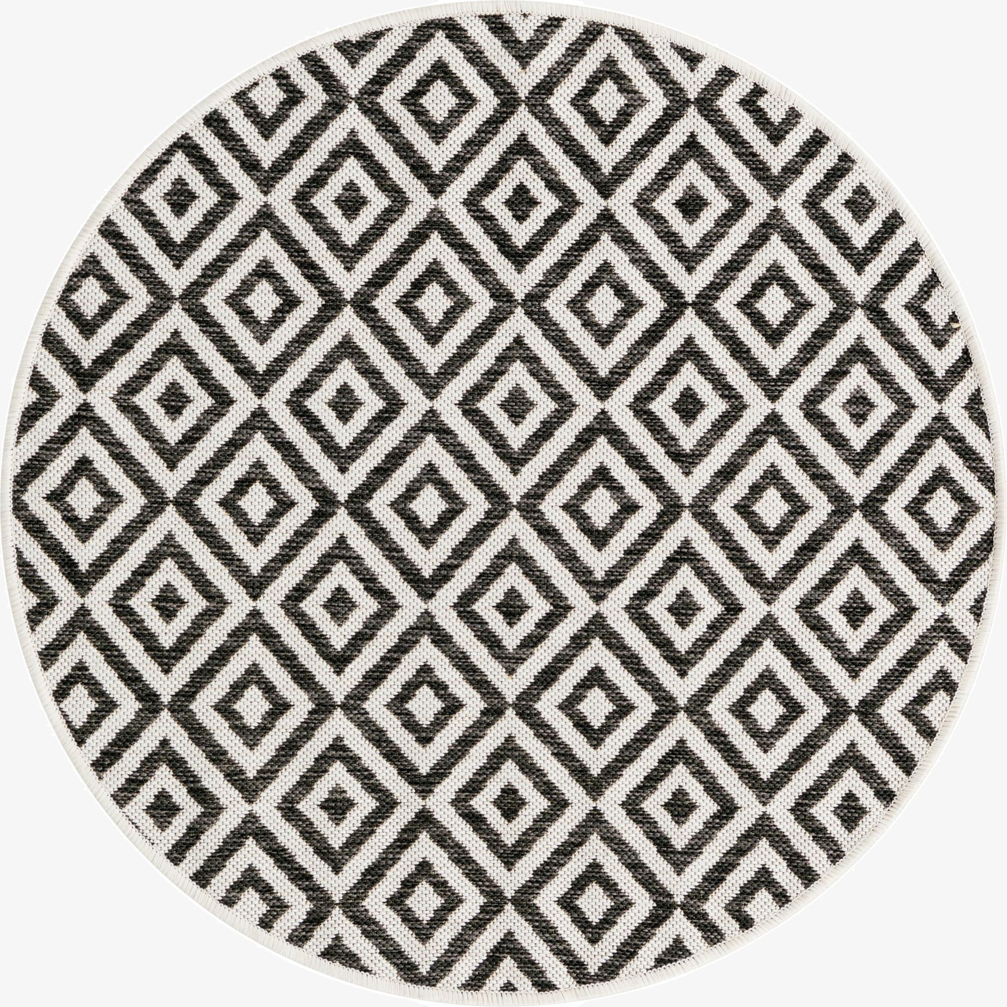 3' x 3'  Washable Jill Zarin Costa Rica Indoor / Outdoor Round Rug