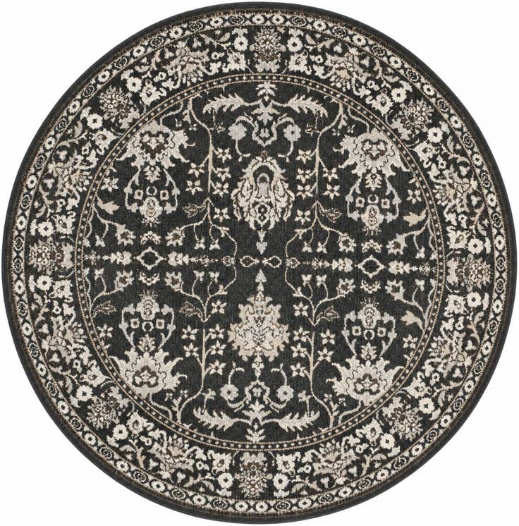 Vue détaillée : 160cm x 160cm Kamala Washable Tapis Rond