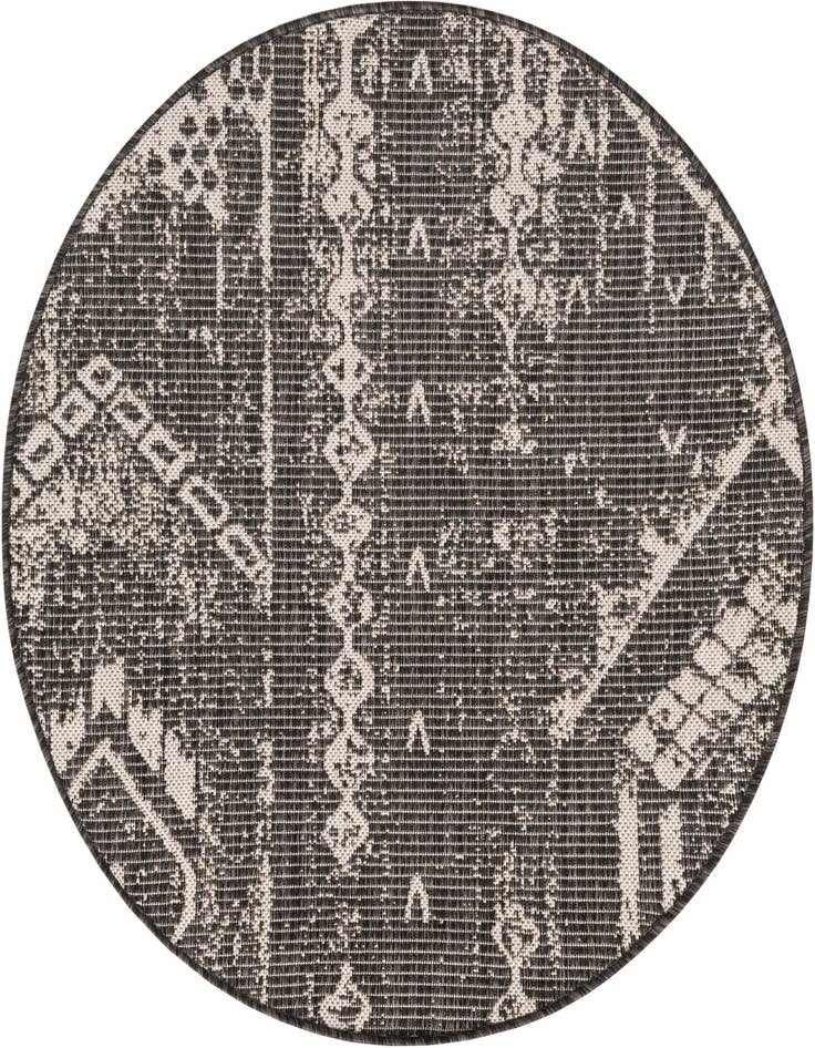 Detail image of 3' x 3' Easy-Clean Bohemian Indoor / Outdoor Round Rug