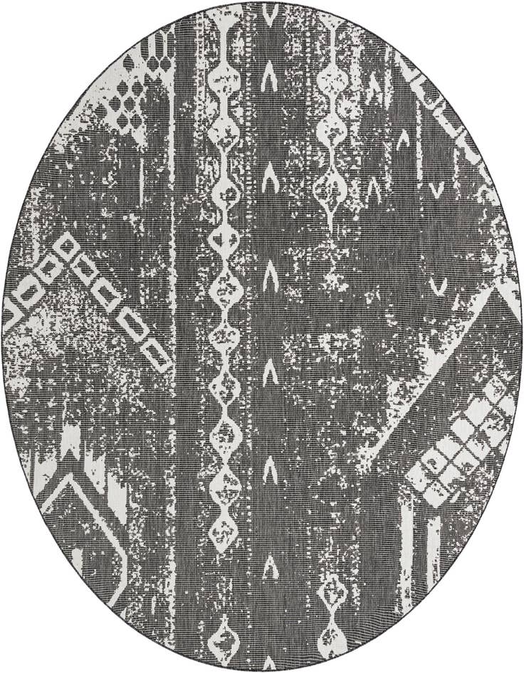 Detail image of 10' 8 x 10' 8 Easy-Clean Bohemian Indoor / Outdoor Round Rug