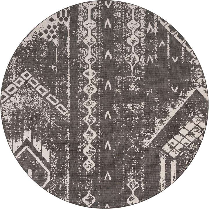 13' x 13' Easy-Clean Bohemian Indoor / Outdoor Round Rug