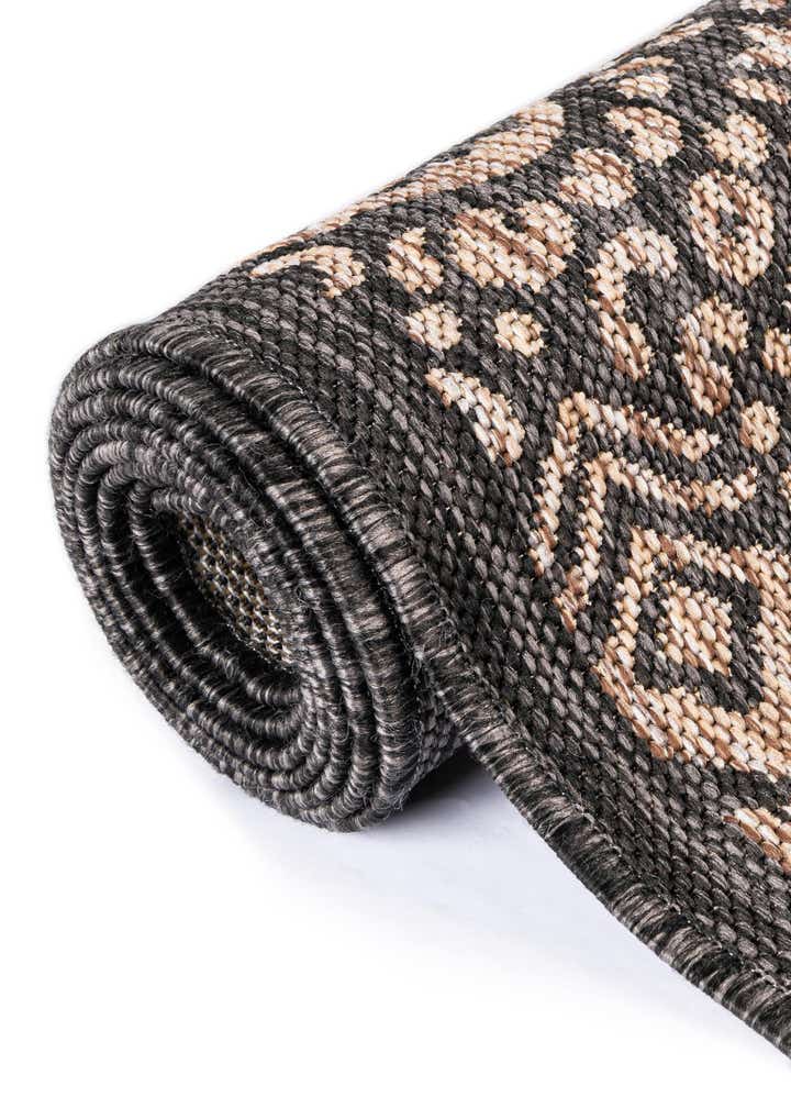 4' x 4' Easy-Clean Border Indoor / Outdoor Round Rug