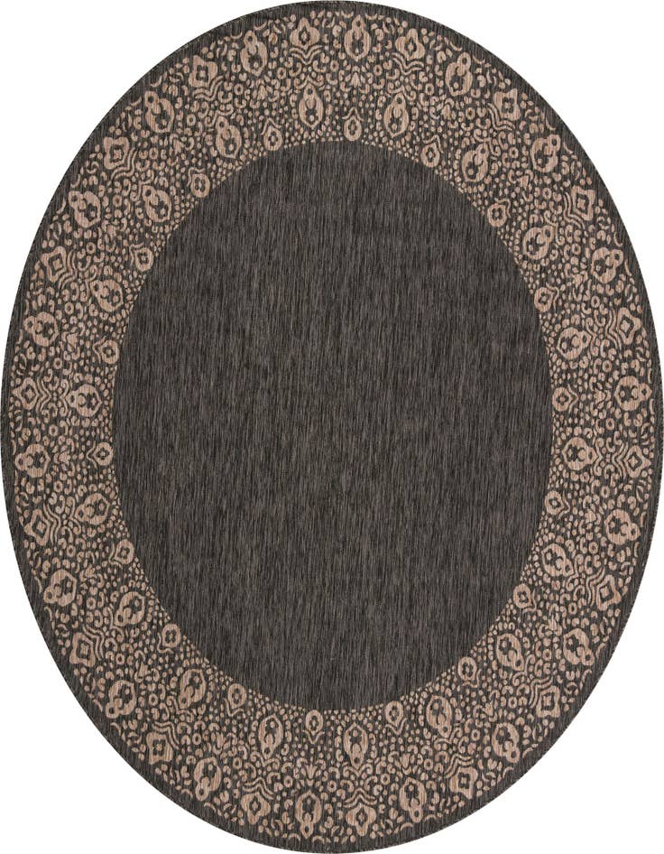 Detail image of 10' 8 x 10' 8 Easy-Clean Border Indoor / Outdoor Round Rug