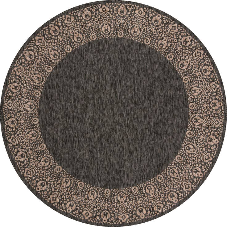 Detail image of 10' 8 x 10' 8 Easy-Clean Border Indoor / Outdoor Round Rug