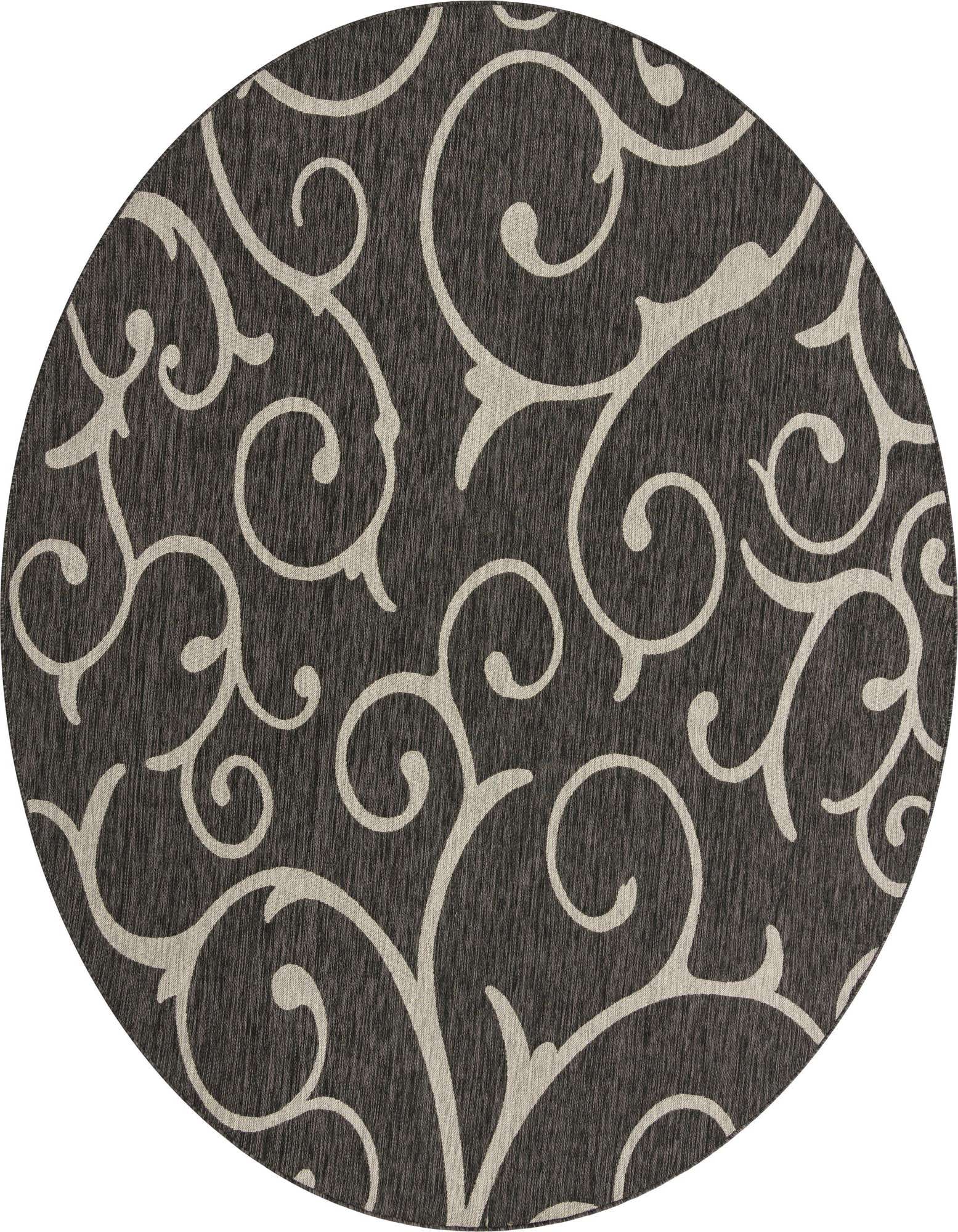10' 8 x 10' 8 Easy-Clean Botanical Indoor / Outdoor Round Rug