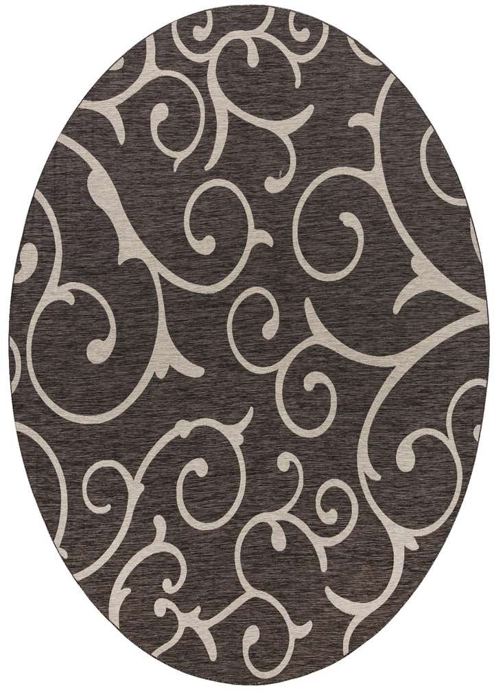 13' x 13' Easy-Clean Botanical Indoor / Outdoor Round Rug
