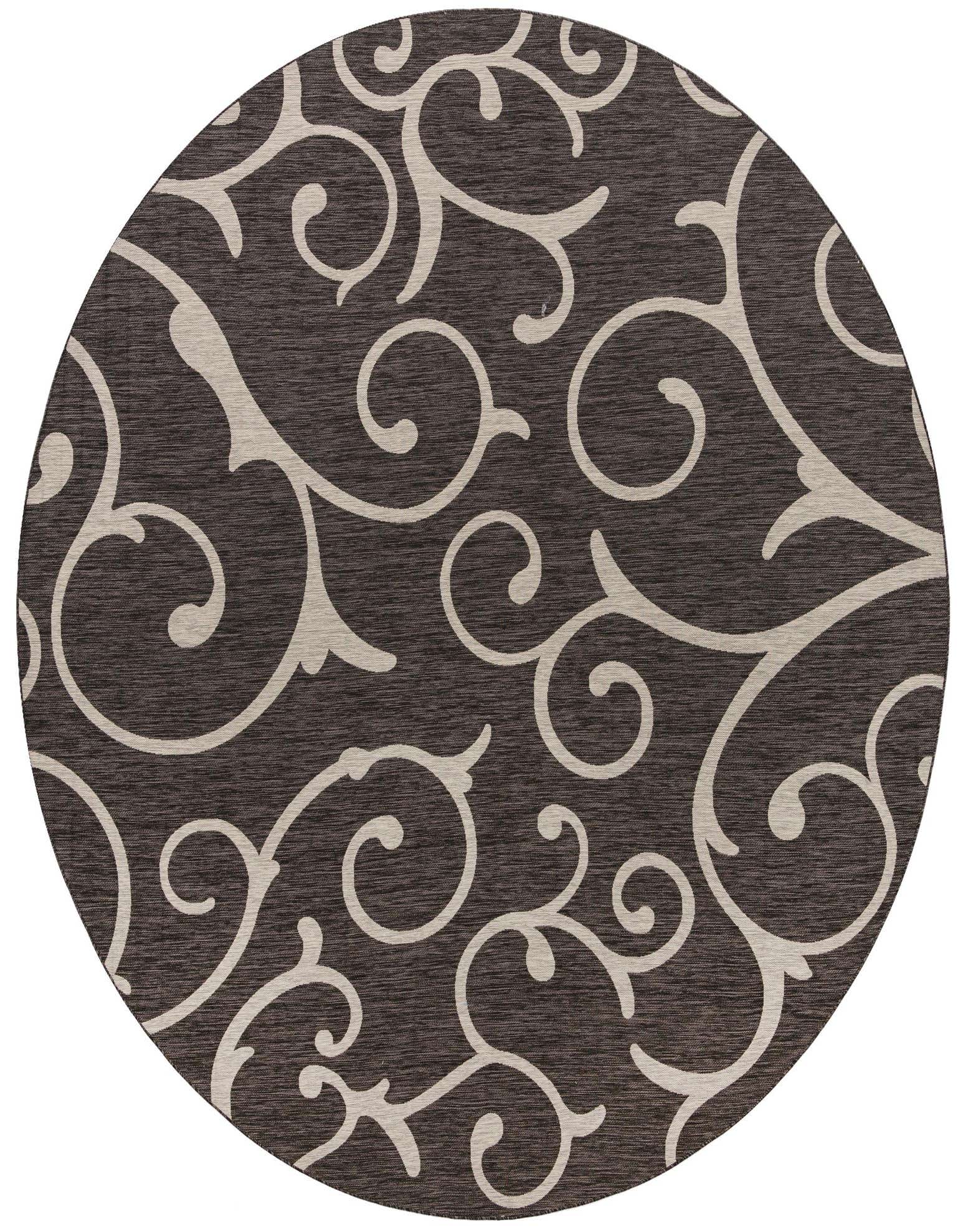 13' x 13' Easy-Clean Botanical Indoor / Outdoor Round Rug