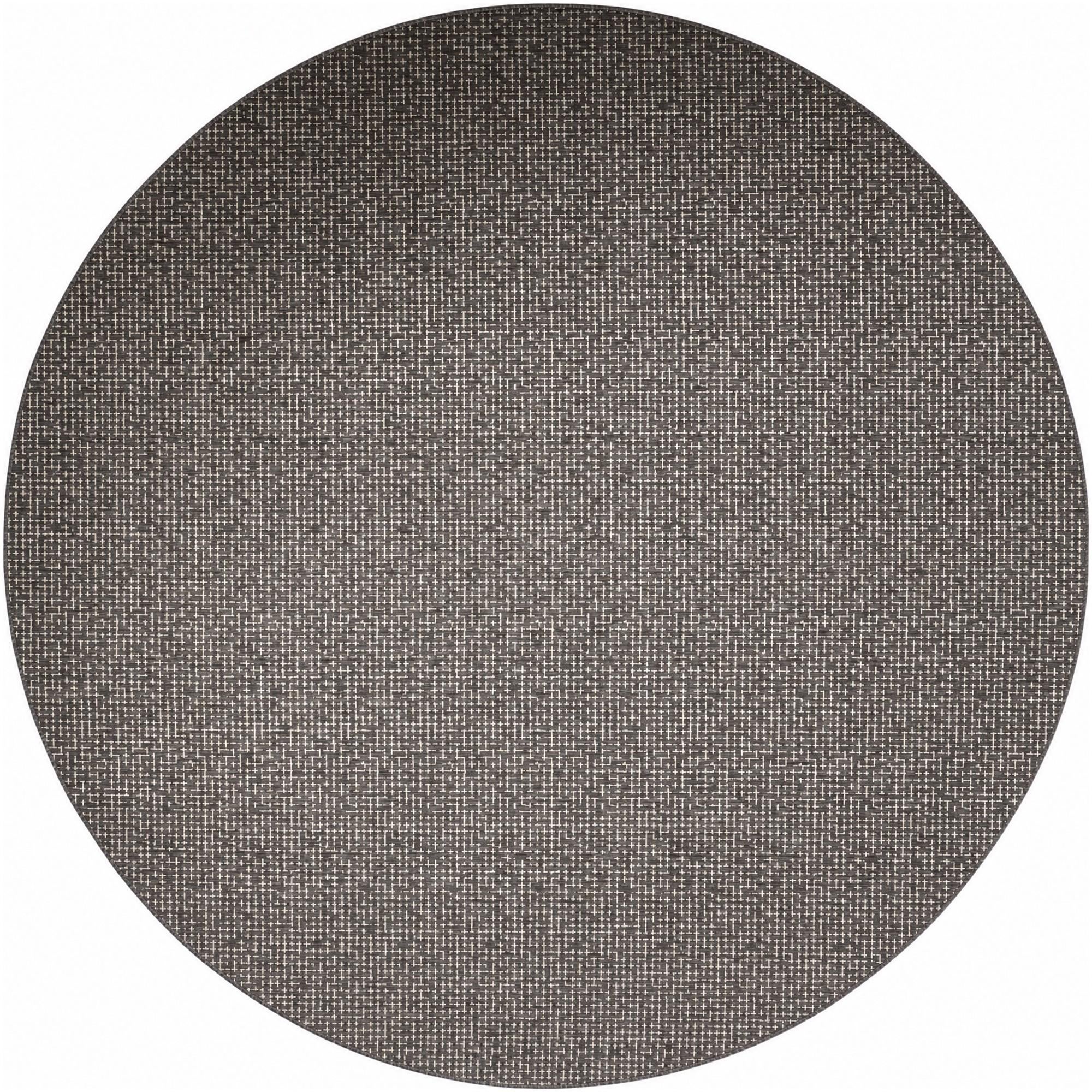 13' x 13' Easy-Clean Checkered Indoor / Outdoor Round Rug