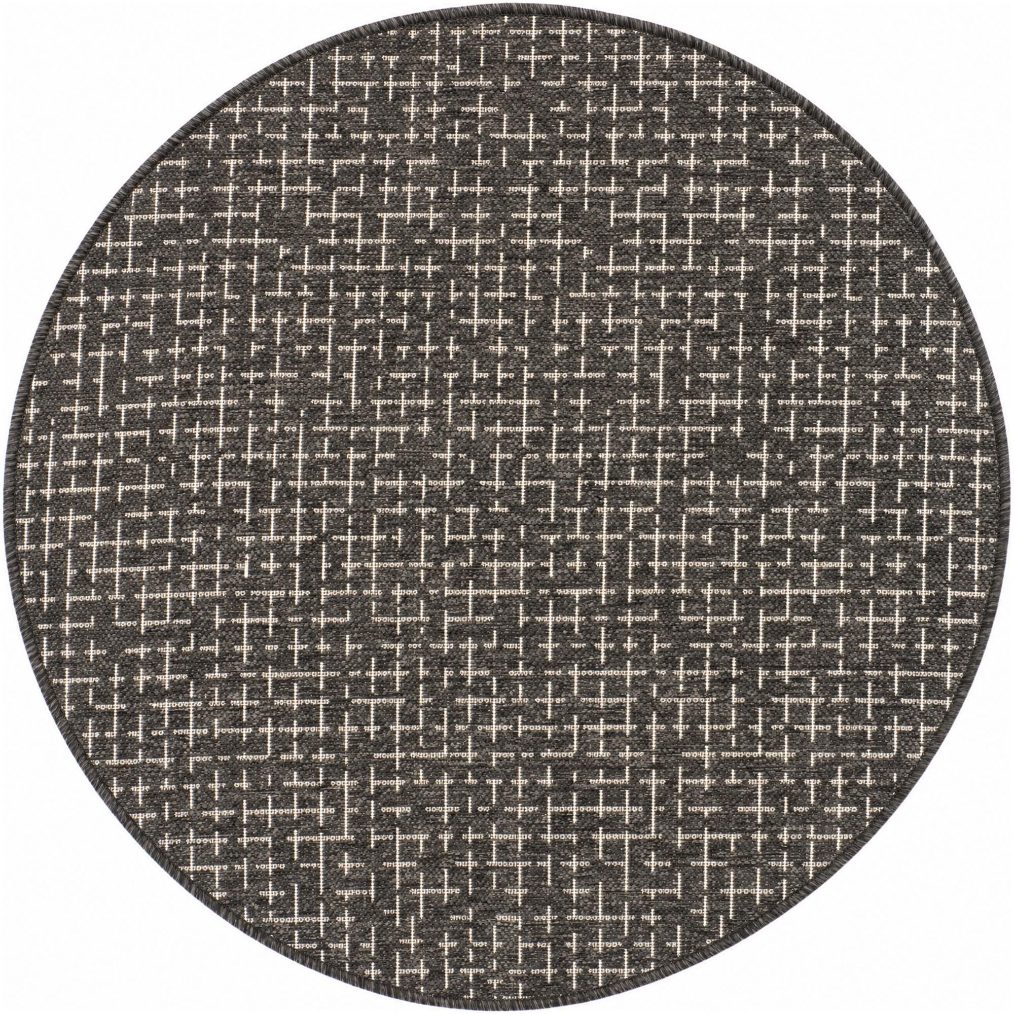 95cm x 95cm Facile à nettoyer Checkered Tapis Intérieur / Extérieur Rond