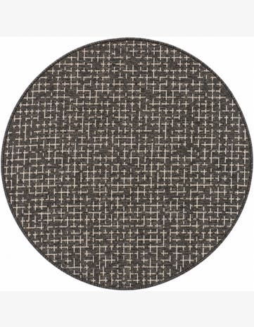 95cm x 95cm Facile à nettoyer Checkered Tapis Intérieur / Extérieur Rond