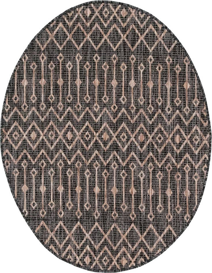 Detail image of 4' x 4' Easy-Clean Lattice Indoor / Outdoor Round Rug