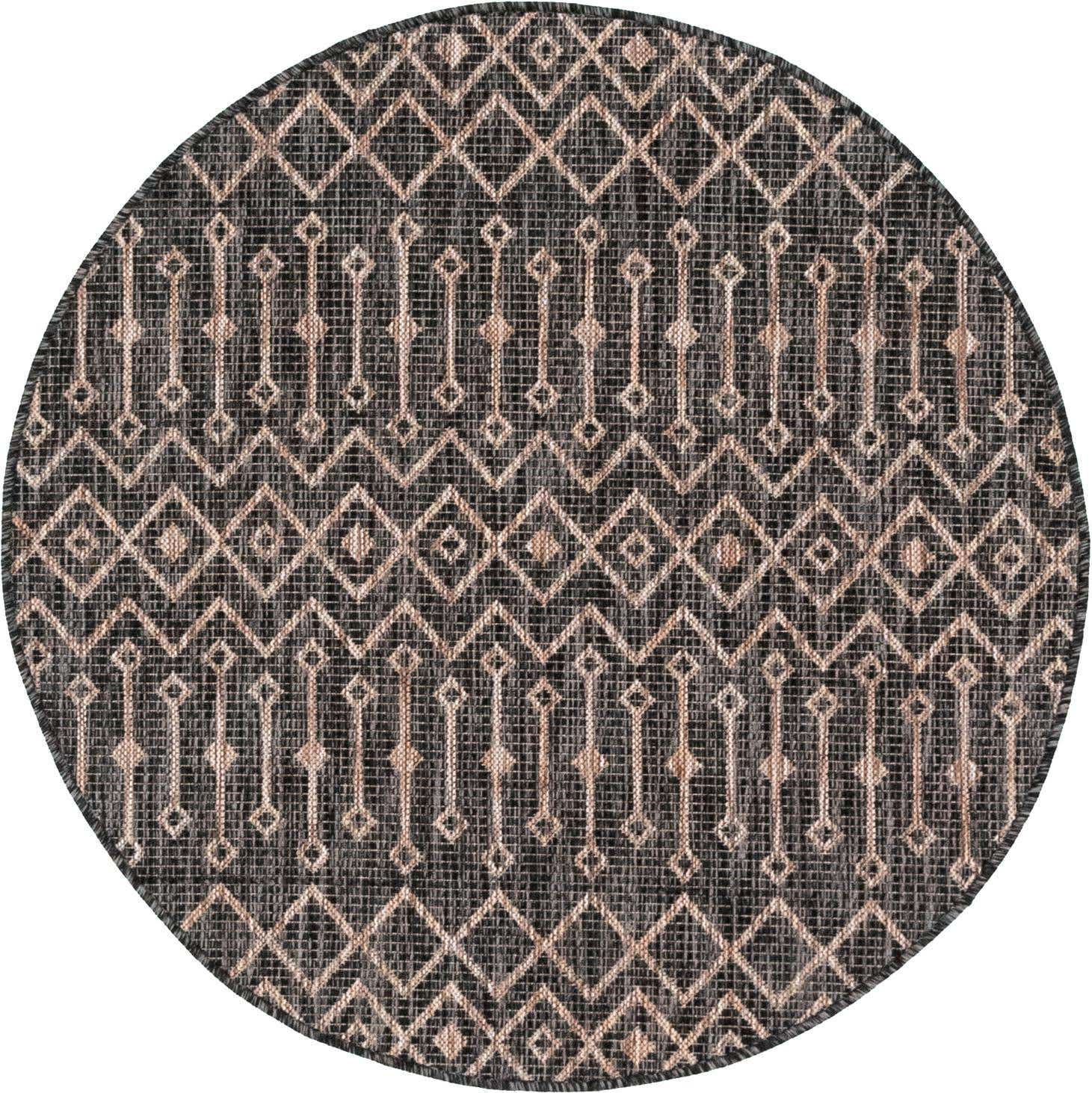 4' x 4' Easy-Clean Lattice Indoor / Outdoor Round Rug