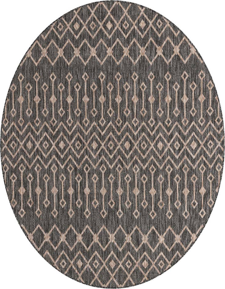 Detail image of 7' 10 x 7' 10 Easy-Clean Lattice Indoor / Outdoor Round Rug