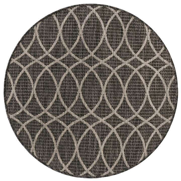 95cm x 95cm Easy-Clean Lattice Indoor / Outdoor Round Rug
