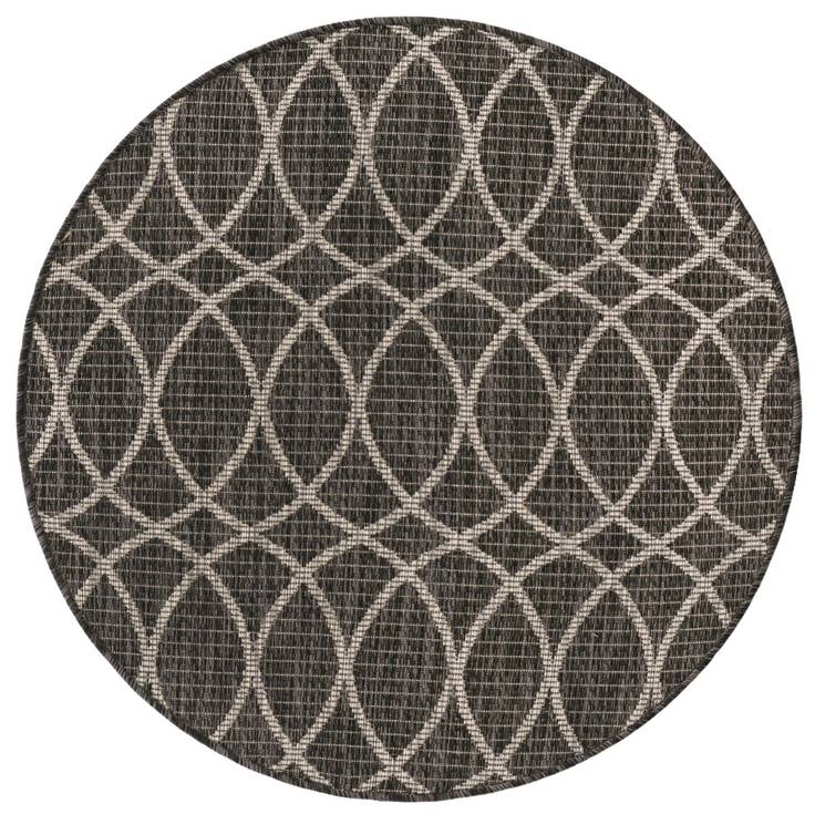 Detail image of 95cm x 95cm Easy-Clean Lattice Indoor / Outdoor Round Rug